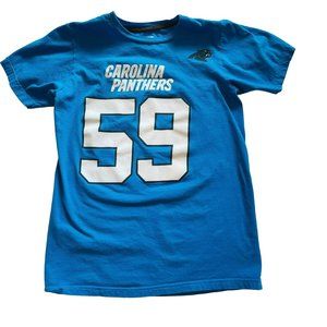 NFL Apparel Luke Kuechly Carolina Panthers Football Graphic T- Shirt Size Small